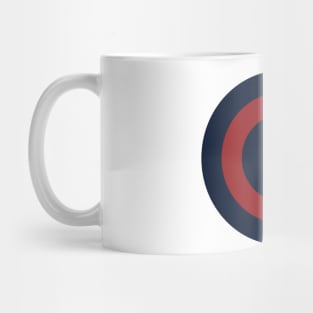 Navy Red Circles Mug